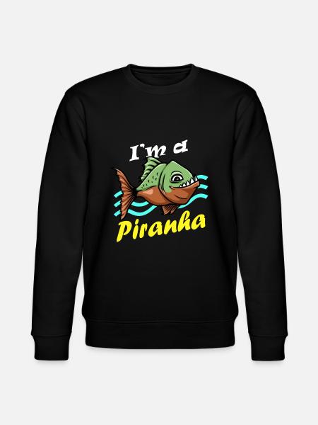 Piranha Geschenk - Stanley/Stella Unisex Bio-Sweatshirt CHANGER - Schwarz