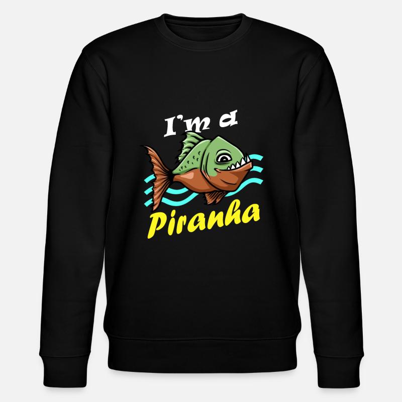 Piranha Geschenk - Stanley/Stella Unisex Bio-Sweatshirt CHANGER  - Schwarz