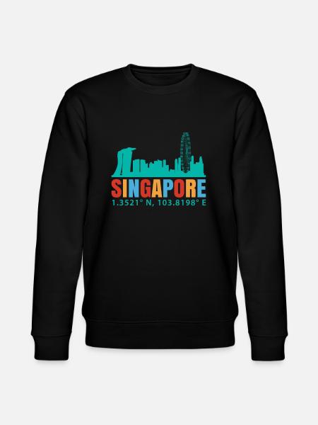 Singapur - Stanley/Stella Unisex Bio-Sweatshirt CHANGER - Schwarz