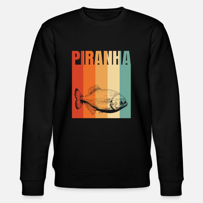 Piranha-Geschenkidee - Stanley/Stella Unisex Bio-Sweatshirt CHANGER  - Schwarz