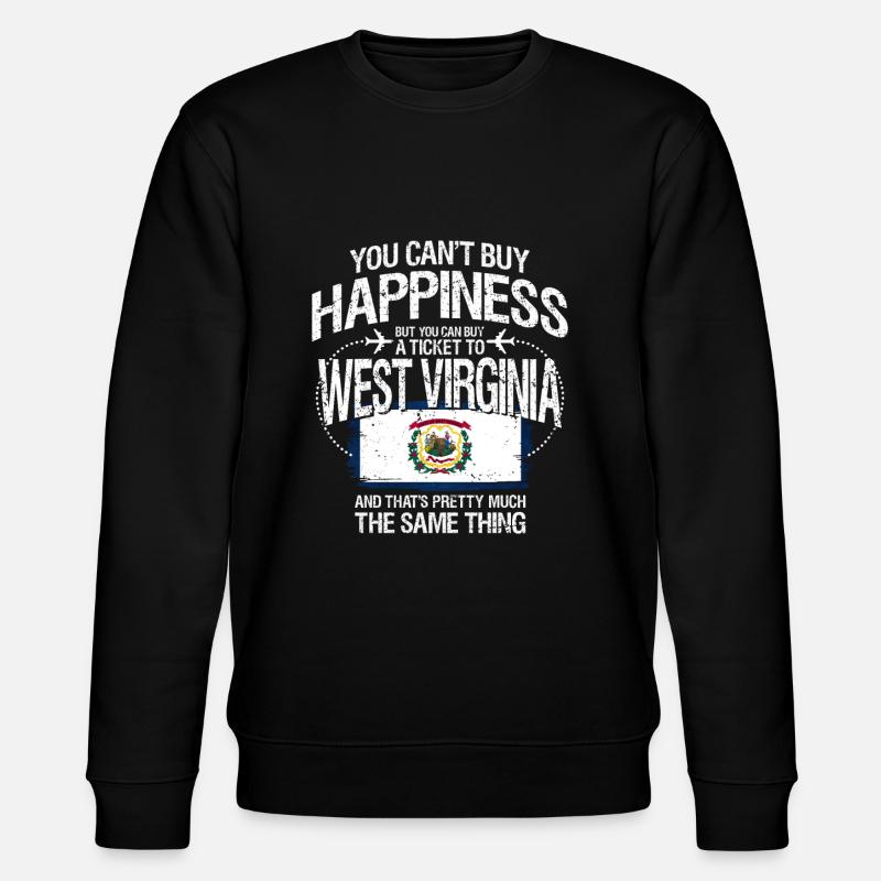 West Virginia - Stanley/Stella Unisex Bio-Sweatshirt CHANGER  - Schwarz