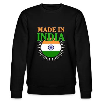Indien - Stanley/Stella Unisex Bio-Sweatshirt CHANGER  - Schwarz - Vorne - Nik (191cm) & Marisol (170cm)