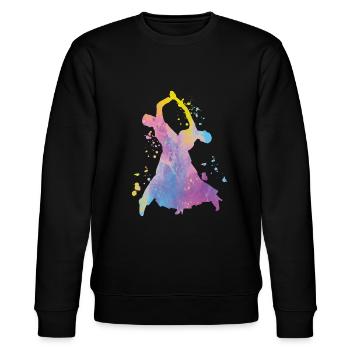 Wiener Walzer Gesellschaftstänze - Stanley/Stella Unisex Bio-Sweatshirt CHANGER  - Schwarz - Vorne - Nik (191cm) & Marisol (170cm)