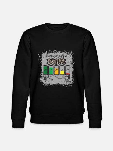 Batterielebensdauer Einer Mutter - Stanley/Stella Unisex Bio-Sweatshirt CHANGER  - Schwarz