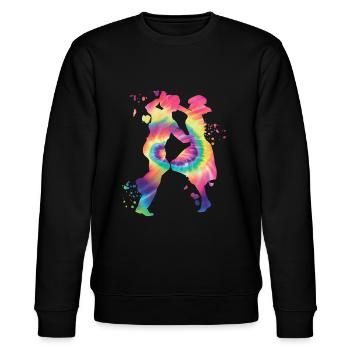 Tanzen Swing 60s Boogie Woogie - Stanley/Stella Unisex Bio-Sweatshirt CHANGER  - Schwarz - Vorne - Nik (191cm) & Marisol (170cm)