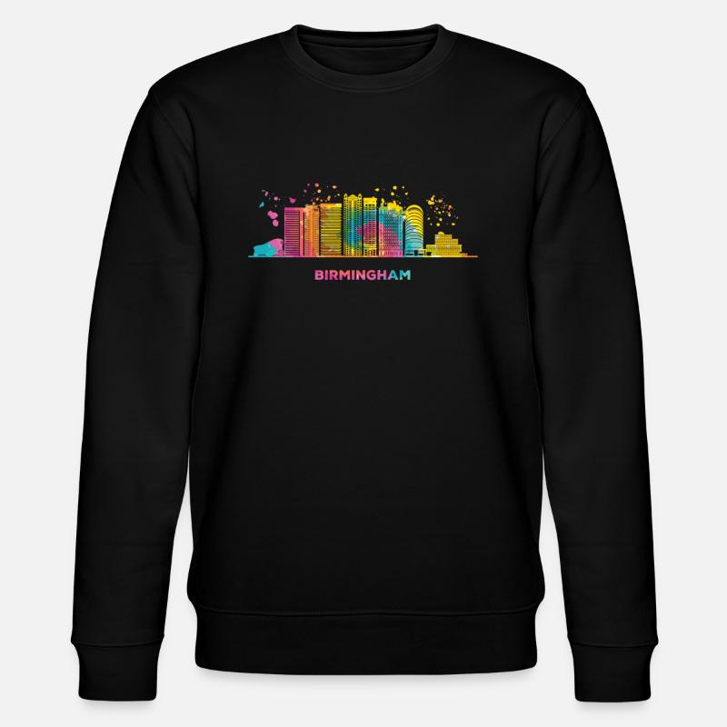 Birminghamer Skyline Birmingham - Sweat bio CHANGER Stanley/Stella Unisexe - noir