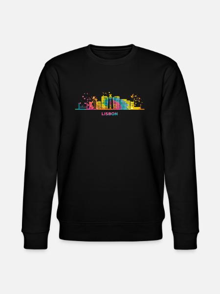 Lisbon Skyline Lisbon - Stanley/Stella CHANGER Unisex Organic Sweatshirt - black
