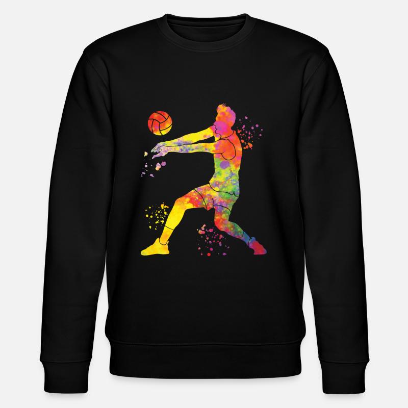 Joueurs de volley-ball enfants beach-volley - Sweat bio CHANGER Stanley/Stella Unisexe - noir