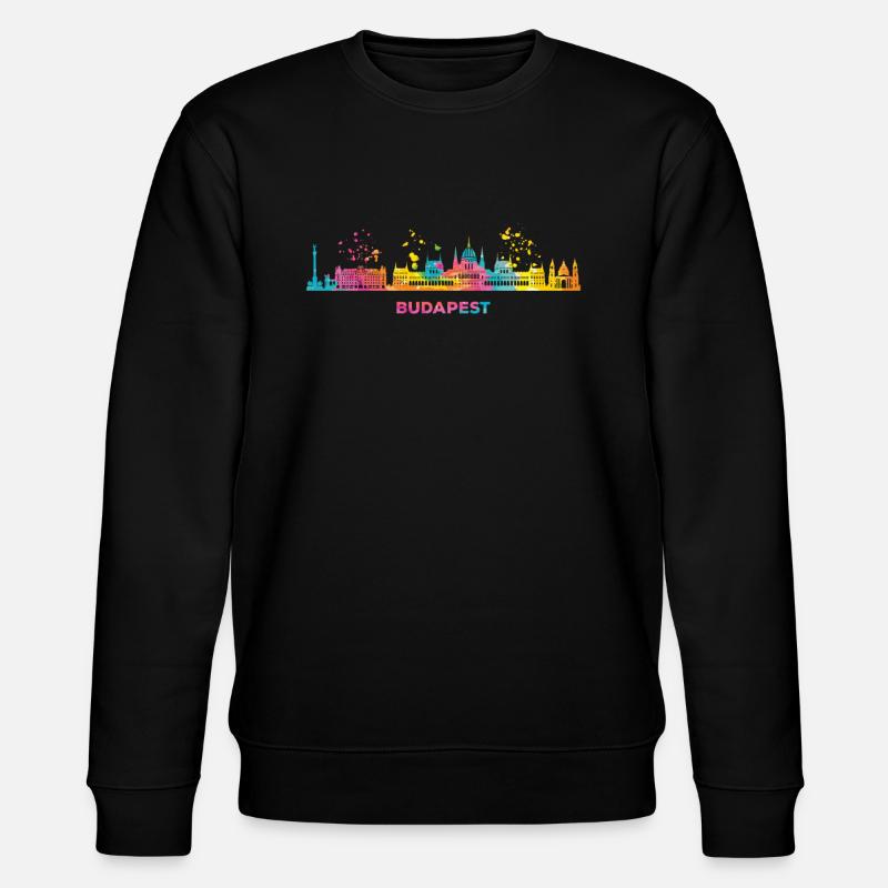 Budapester Skyline Budapest - Stanley/Stella CHANGER Unisex Organic Sweatshirt - black