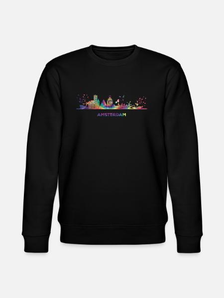 Amsterdam Skyline Amsterdam - Stanley/Stella CHANGER Unisex Organic Sweatshirt - black