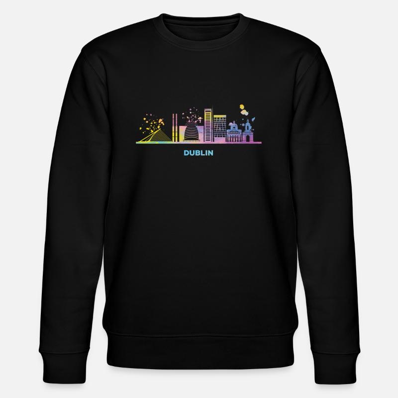 Dublin Skyline Dublin - Stanley/Stella Unisex Bio-Sweatshirt CHANGER  - Schwarz
