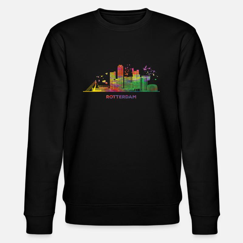 Rotterdam Skyline Rotterdam - Sweat bio CHANGER Stanley/Stella Unisexe - noir