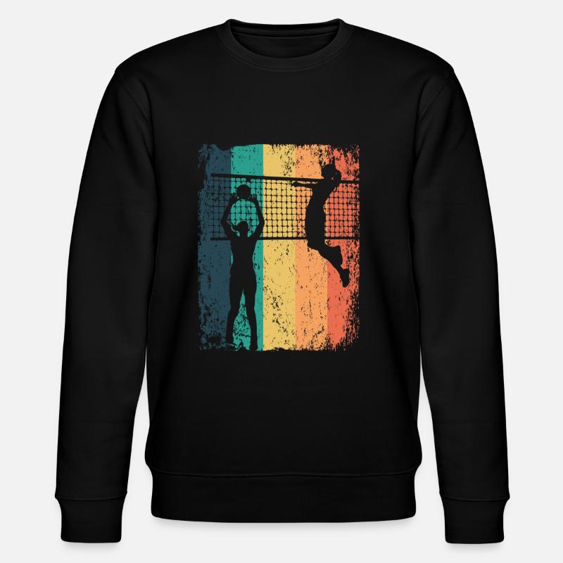 Volleyball Player Retro Beach Volleyball - Stanley/Stella CHANGER Unisex Organic Sweatshirt - black