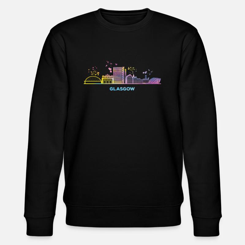 Glasgow Skyline Cityscape Glasgow - Sweat bio CHANGER Stanley/Stella Unisexe - noir