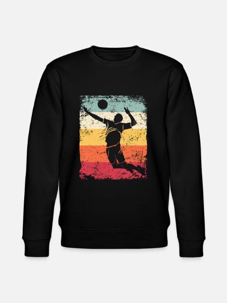 Volleyball Player Retro Beach Volleyball - Stanley/Stella CHANGER Unisex Organic Sweatshirt - black