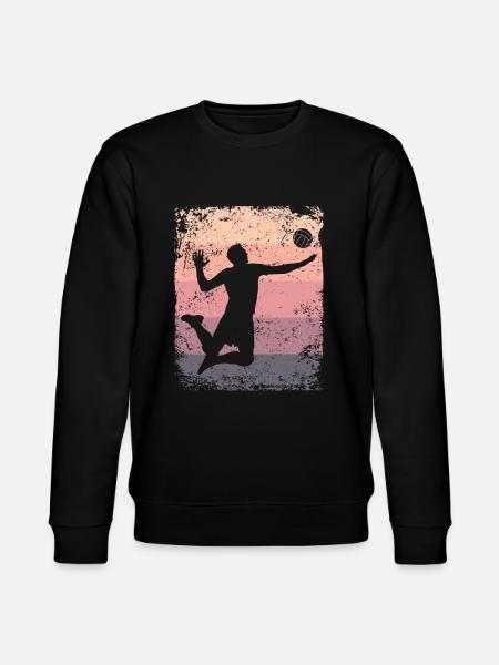 Volleyball Player Retro Beach Volleyball - Stanley/Stella CHANGER Unisex Organic Sweatshirt - black