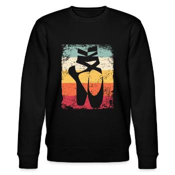 Ballettschuhe Vintage Frau Ballerina - Stanley/Stella Unisex Bio-Sweatshirt CHANGER  - Schwarz - Vorne - Nik (191cm) & Marisol (170cm)