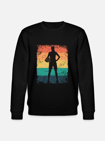 Volleyball Player Retro Beach Volleyball - Stanley/Stella CHANGER Unisex Organic Sweatshirt - black