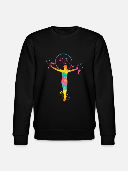 Gymnast with Hoop Rhythmic Gymnastics - Stanley/Stella CHANGER Unisex Organic Sweatshirt - black