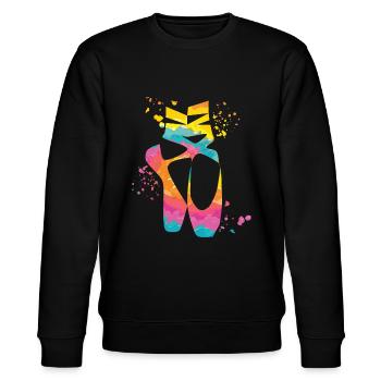 Ballettschuhe Tänzerin Frau Ballerina - Stanley/Stella Unisex Bio-Sweatshirt CHANGER  - Schwarz - Vorne - Nik (191cm) & Marisol (170cm)