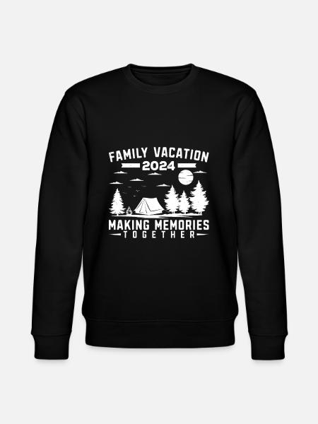 Family Holidays Making Memories - Stanley/Stella CHANGER Unisex Organic Sweatshirt - black