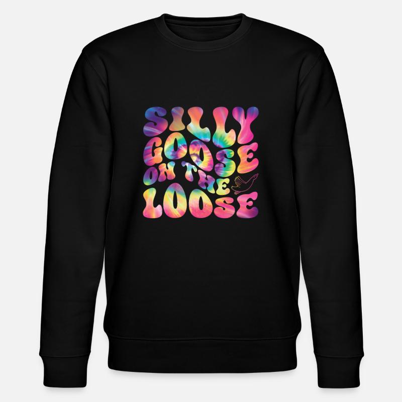 The stupid goose at large - Stanley/Stella CHANGER Unisex Organic Sweatshirt - black