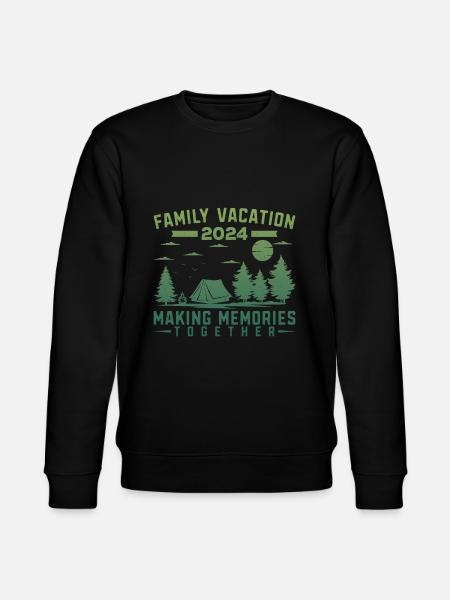 Family Holidays Making Memories - Stanley/Stella CHANGER Unisex Organic Sweatshirt - black