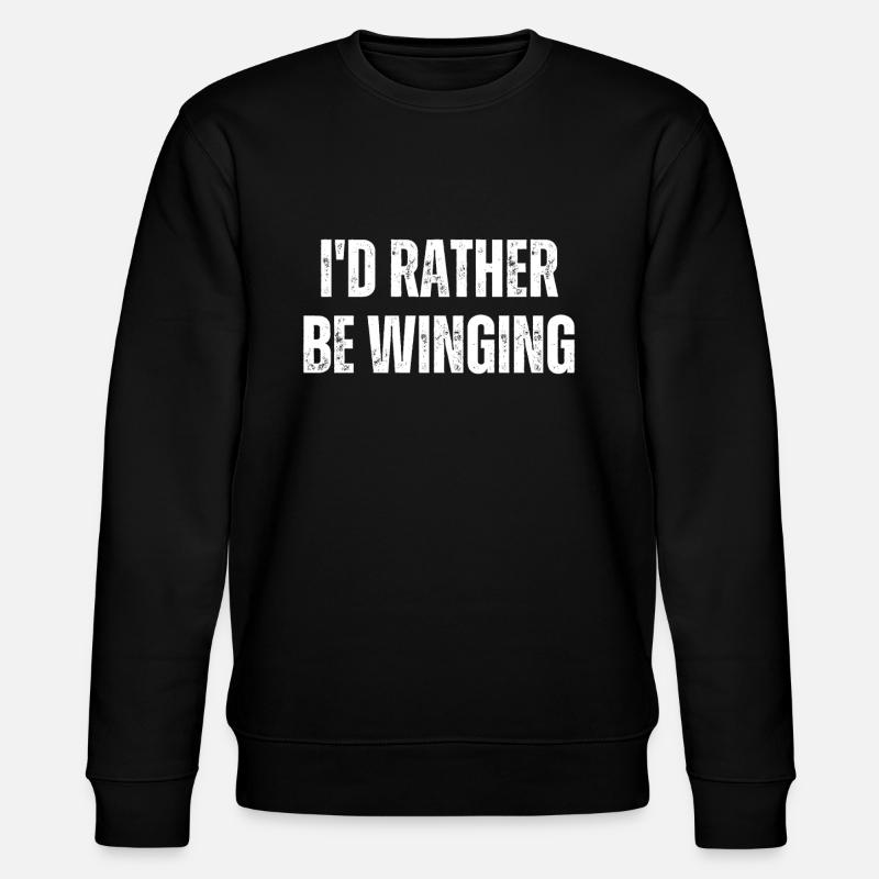 I'd Rather Be Winging Wingsurfing - Stanley/Stella Unisex Bio-Sweatshirt CHANGER  - Schwarz