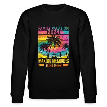 Familienurlaub Erinnerungen Schaffen - Stanley/Stella Unisex Bio-Sweatshirt CHANGER  - Schwarz - Vorne - Nik (191cm) & Marisol (170cm)