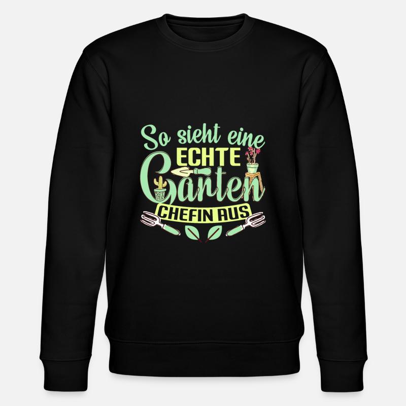 Hobbygärtnerin Gärtnerin Garten Chefin - Stanley/Stella Unisex Bio-Sweatshirt CHANGER  - Schwarz