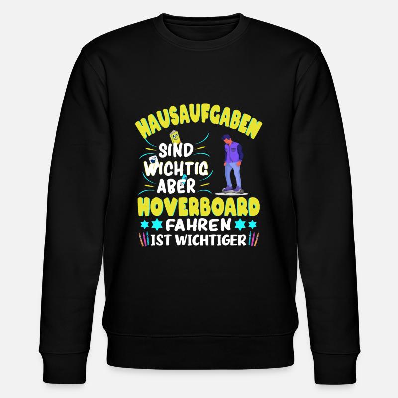 Hoverboarder Hoverboard fahren - Stanley/Stella Unisex Bio-Sweatshirt CHANGER - Schwarz