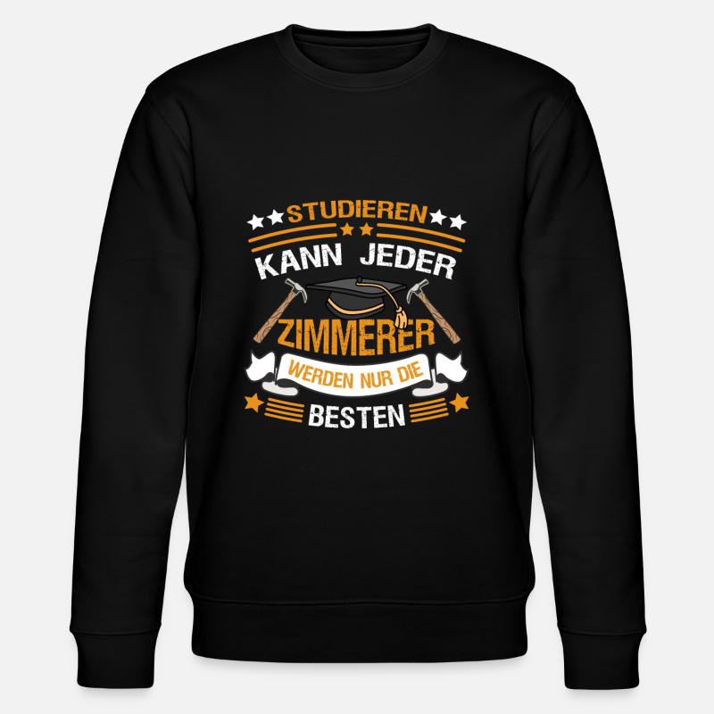 Zimmerer Zimmermann Handwerker - Stanley/Stella Unisex Bio-Sweatshirt CHANGER  - Schwarz
