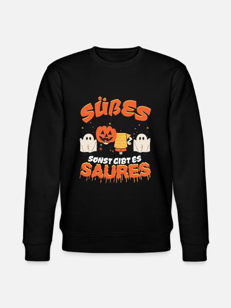Halloween Süßes oder Saueres - Stanley/Stella Unisex Bio-Sweatshirt CHANGER - Schwarz