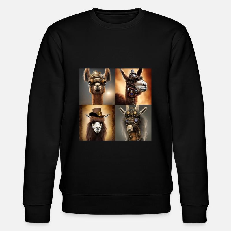 Robo Lama Robot Technology - Stanley/Stella CHANGER Unisex Organic Sweatshirt - black