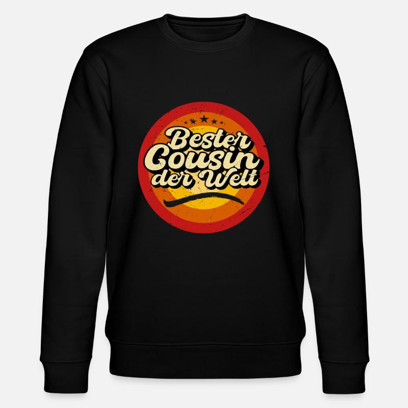Bester Cousin Der Welt - Stanley/Stella Unisex Bio-Sweatshirt CHANGER  - Schwarz
