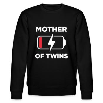 Mutter von Zwillingen - Stanley/Stella Unisex Bio-Sweatshirt CHANGER  - Schwarz - Vorne - Nik (191cm) & Marisol (170cm)