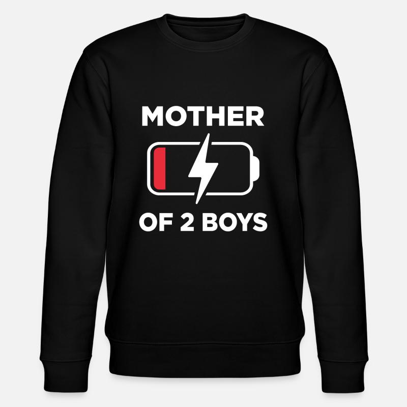 Mutter von 2 Jungen - Stanley/Stella Unisex Bio-Sweatshirt CHANGER - Schwarz