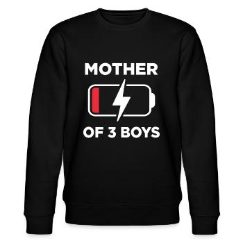 Mutter von 3 Jungen - Stanley/Stella Unisex Bio-Sweatshirt CHANGER  - Schwarz - Vorne - Nik (191cm) & Marisol (170cm)
