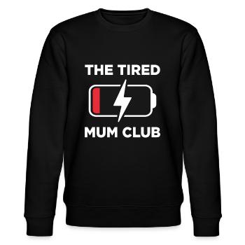 Der Tired Mum Club - Stanley/Stella Unisex Bio-Sweatshirt CHANGER  - Schwarz - Vorne - Nik (191cm) & Marisol (170cm)