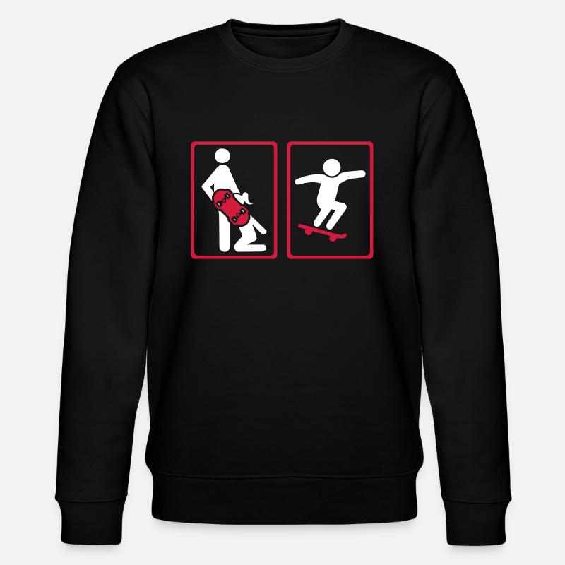 Skateboard - Stanley/Stella Unisex Bio-Sweatshirt CHANGER  - Schwarz