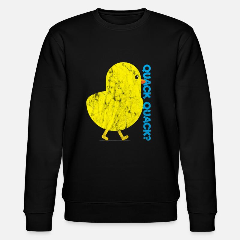 Animals Chicken Quack - Stanley/Stella Unisex Bio-Sweatshirt CHANGER  - Schwarz