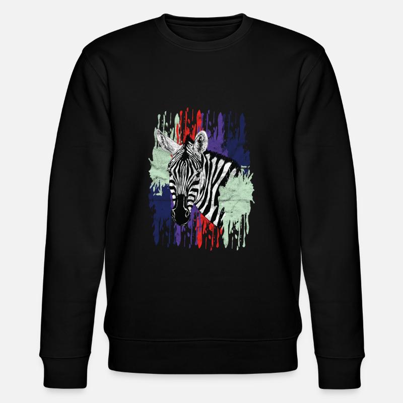 Animal Print - Zebra - Sweat bio CHANGER Stanley/Stella Unisexe - noir