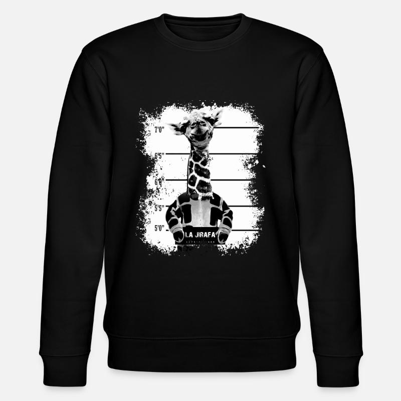 Giraffe - Stanley/Stella Unisex Bio-Sweatshirt CHANGER  - Schwarz