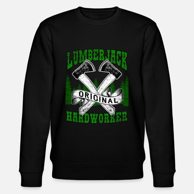 Ouvrier forestier bûcheron - Sweat bio CHANGER Stanley/Stella Unisexe - noir