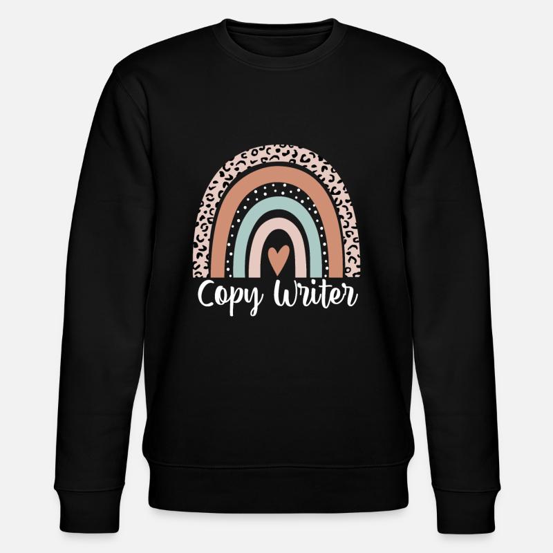 Copywriter Rainbow Leopard Lustiger Texter - Stanley/Stella Unisex Bio-Sweatshirt CHANGER  - Schwarz