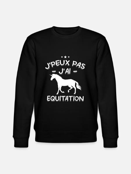 J'Peux Pas ! J'Ai Equitation 🐴 - Sweat bio CHANGER Stanley/Stella Unisexe - noir