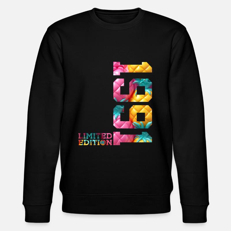 35TH BIRTHDAY LIMITED EDITION 1991 - Stanley/Stella CHANGER Unisex Organic Sweatshirt - black