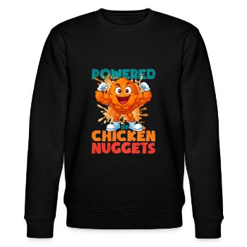 Chicken Nugget - Stanley/Stella Unisex Bio-Sweatshirt CHANGER  - Schwarz - Vorne - Nik (191cm) & Marisol (170cm)