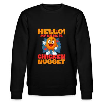 Chicken Nugget - Stanley/Stella Unisex Bio-Sweatshirt CHANGER  - Schwarz - Vorne - Nik (191cm) & Marisol (170cm)
