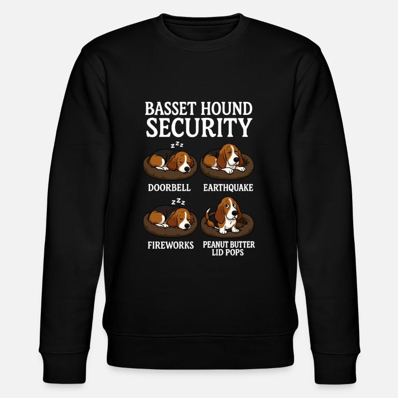 Basset Hound - Stanley/Stella Unisex Bio-Sweatshirt CHANGER  - Schwarz
